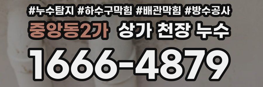 중앙동2가 상가 천장 누수