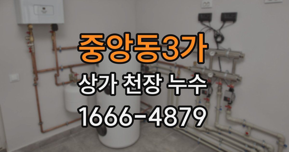 중앙동3가 상가 천장 누수