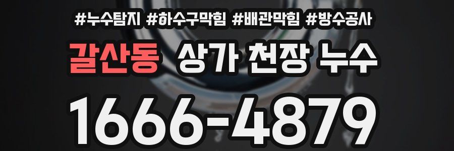 갈산동 상가 천장 누수