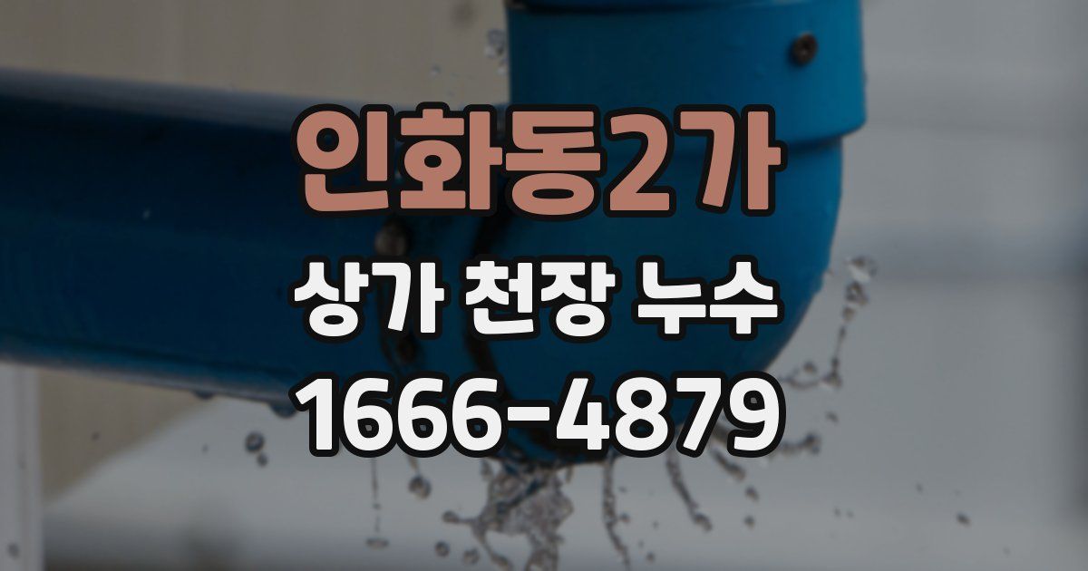 인화동2가 상가 천장 누수