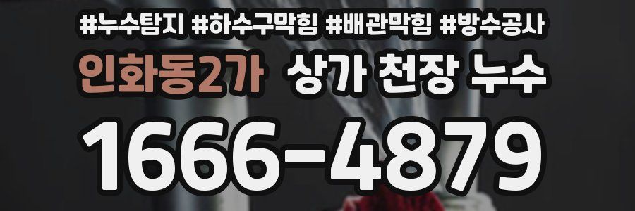 인화동2가 상가 천장 누수