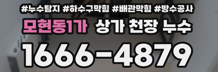 모현동1가 상가 천장 누수