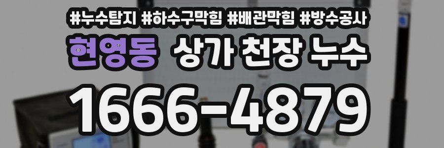현영동 상가 천장 누수