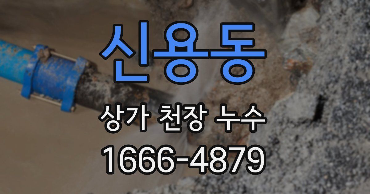 신용동 상가 천장 누수