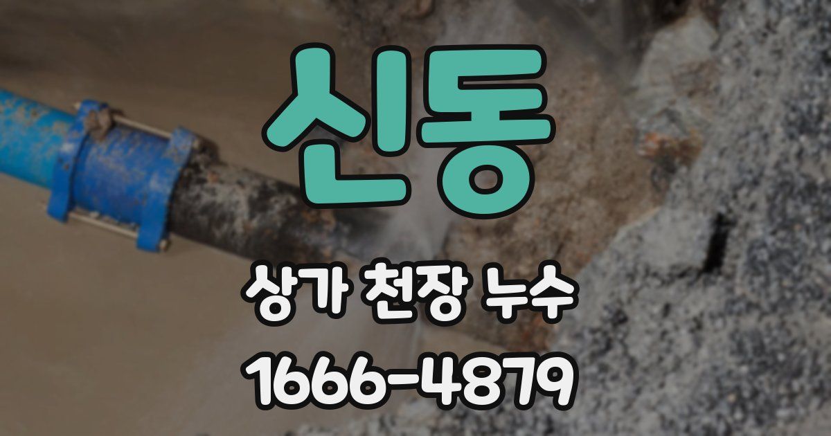 신동 상가 천장 누수
