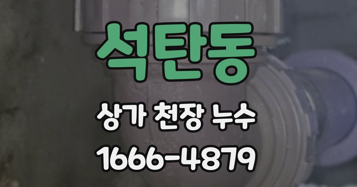석탄동 상가 천장 누수