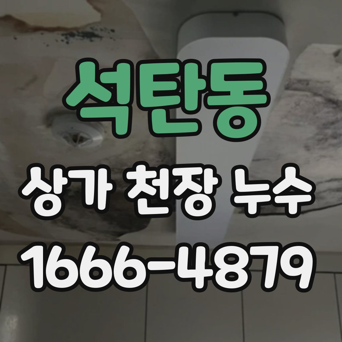 석탄동 상가 천장 누수