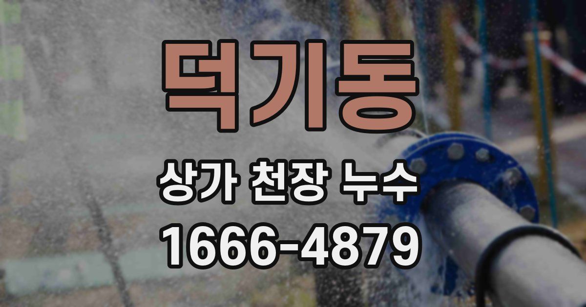 덕기동 상가 천장 누수