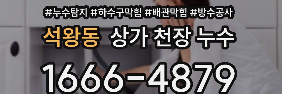 석왕동 상가 천장 누수