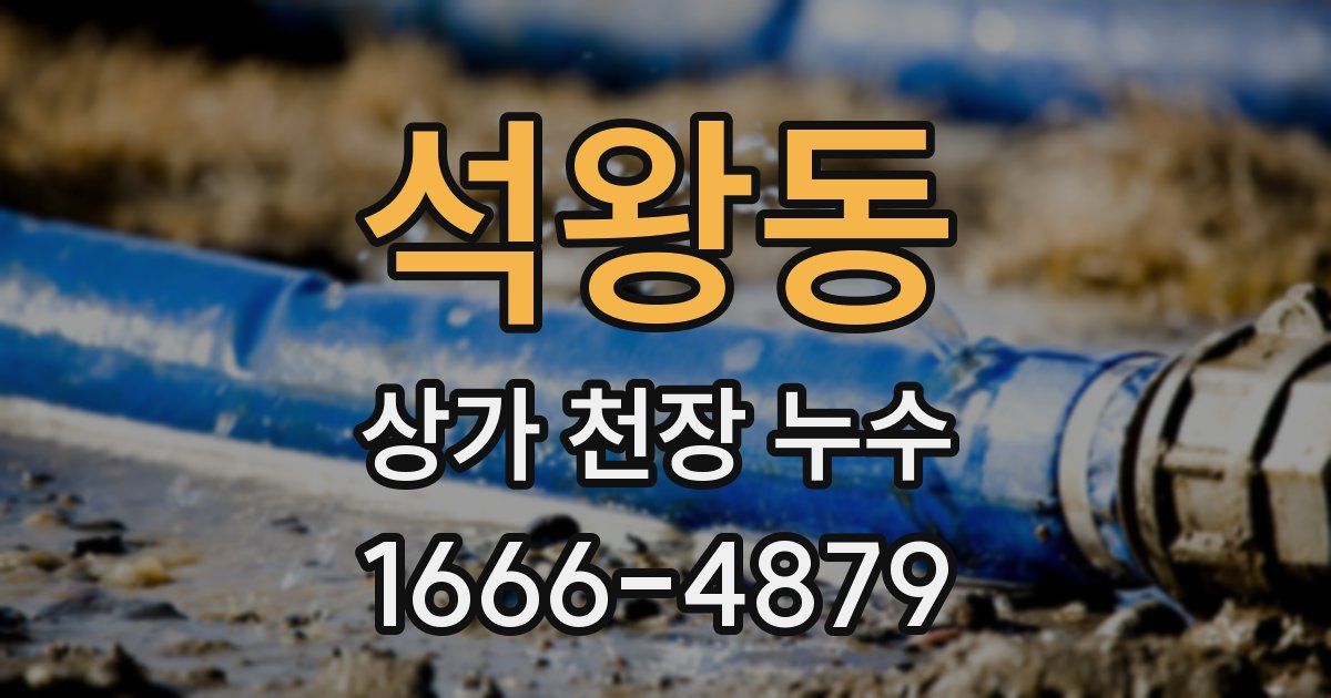 석왕동 상가 천장 누수