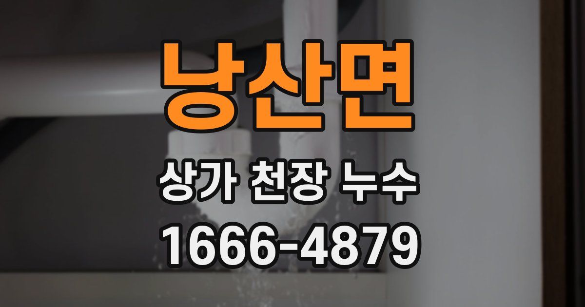 낭산면 상가 천장 누수