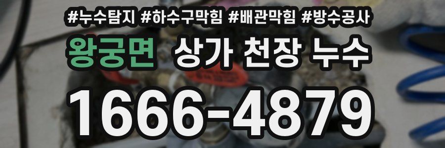 왕궁면 상가 천장 누수