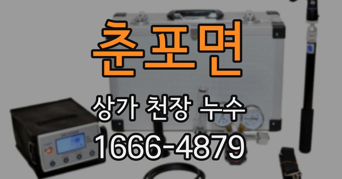 춘포면 상가 천장 누수