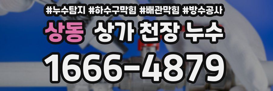 상동 상가 천장 누수