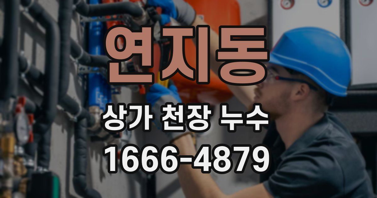 연지동 상가 천장 누수