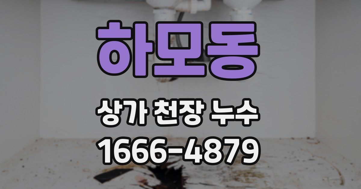 하모동 상가 천장 누수