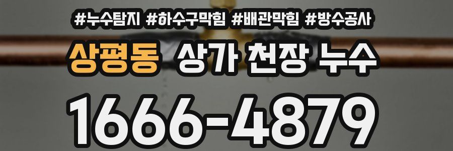 상평동 상가 천장 누수