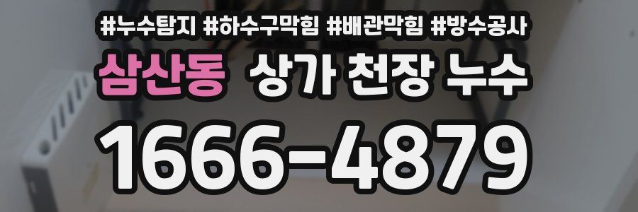 삼산동 상가 천장 누수