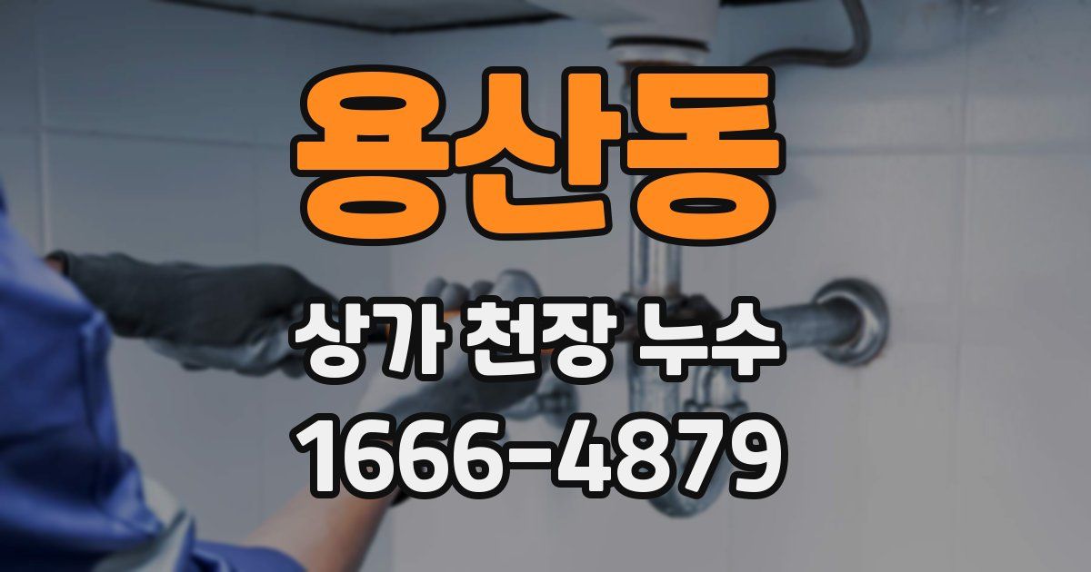 용산동 상가 천장 누수