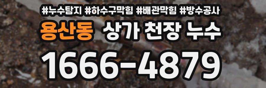 용산동 상가 천장 누수