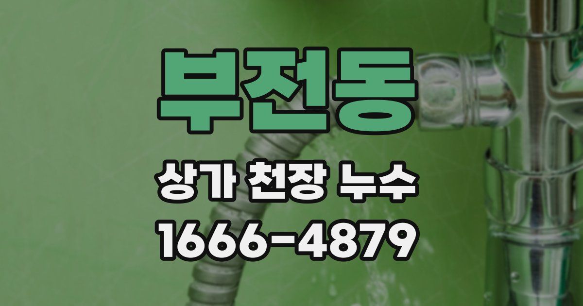 부전동 상가 천장 누수