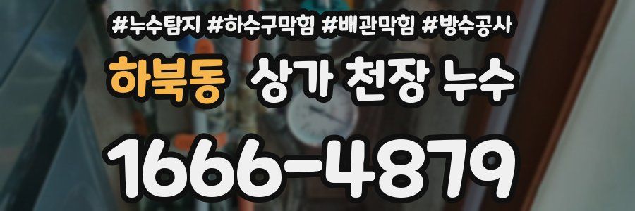 하북동 상가 천장 누수