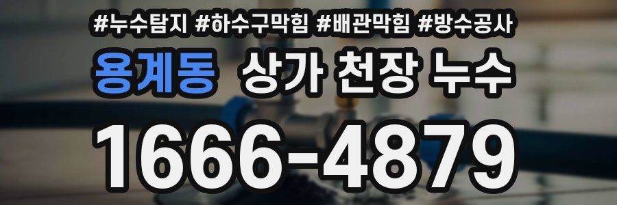 용계동 상가 천장 누수