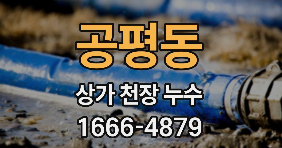 공평동 상가 천장 누수