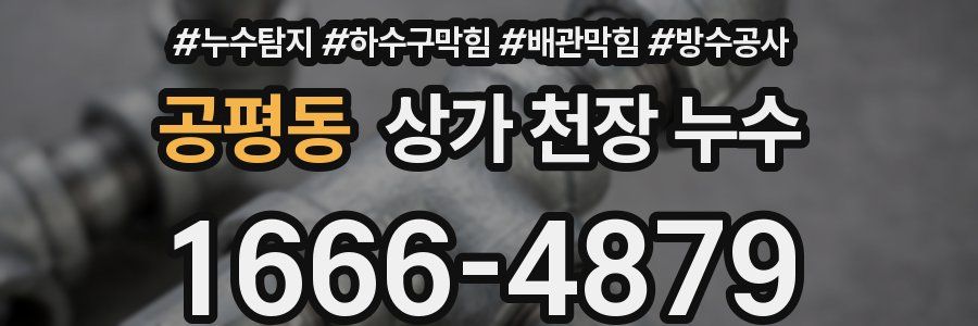 공평동 상가 천장 누수