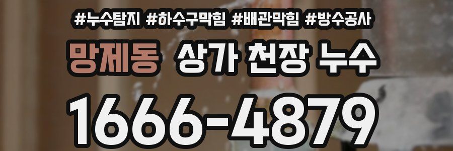 망제동 상가 천장 누수