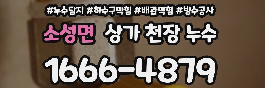 소성면 상가 천장 누수