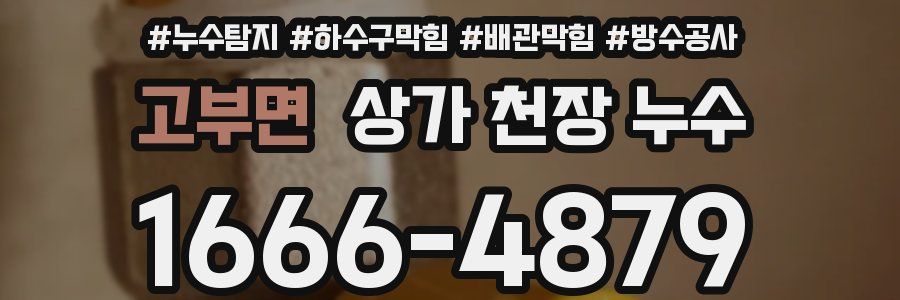 고부면 상가 천장 누수