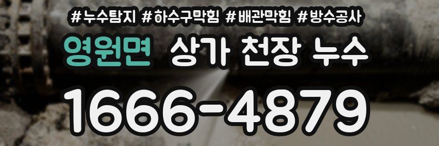 영원면 상가 천장 누수