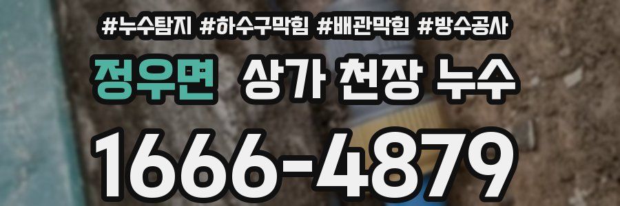 정우면 상가 천장 누수