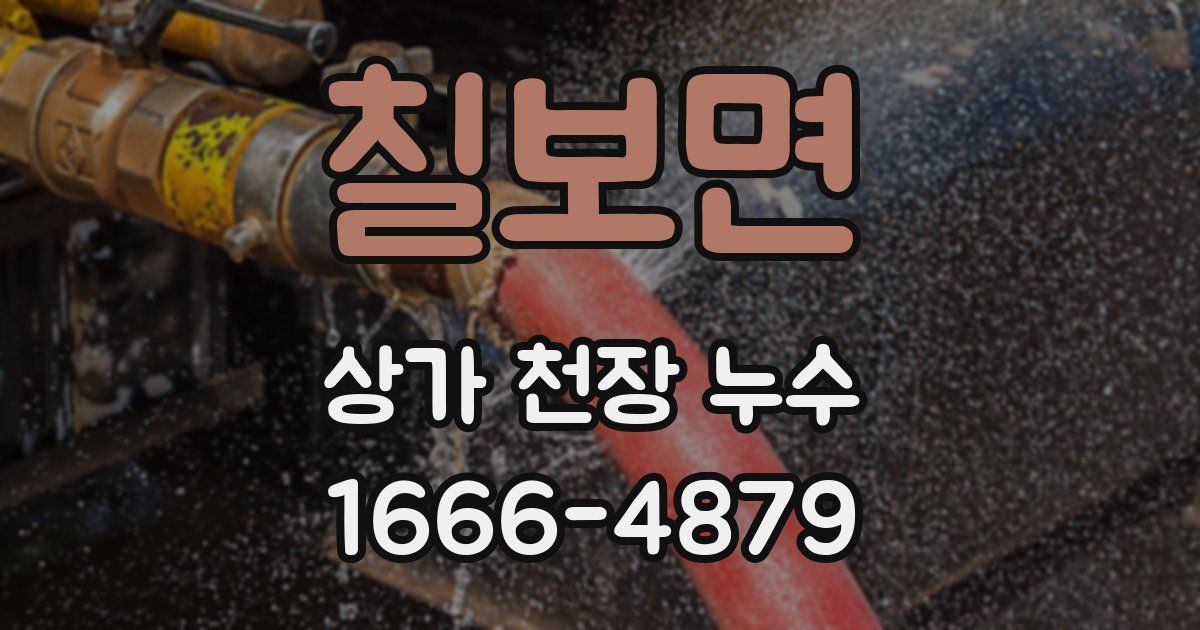 칠보면 상가 천장 누수