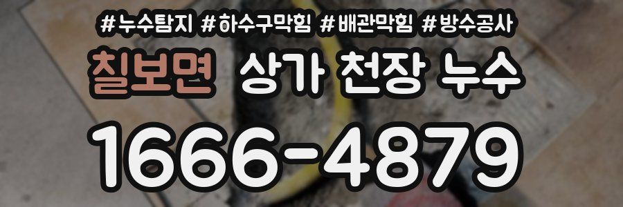 칠보면 상가 천장 누수