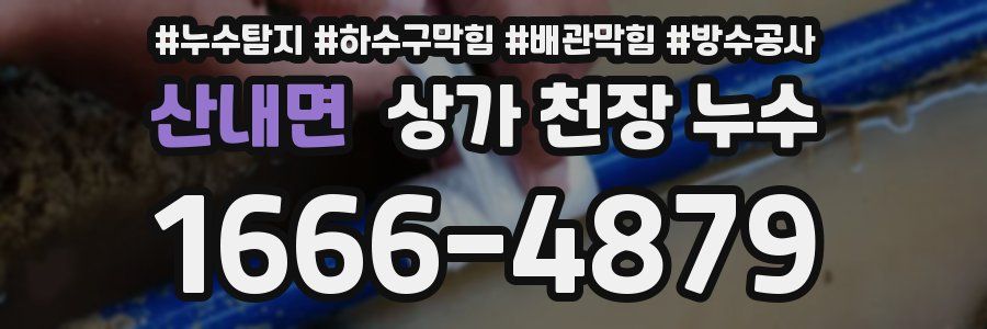 산내면 상가 천장 누수