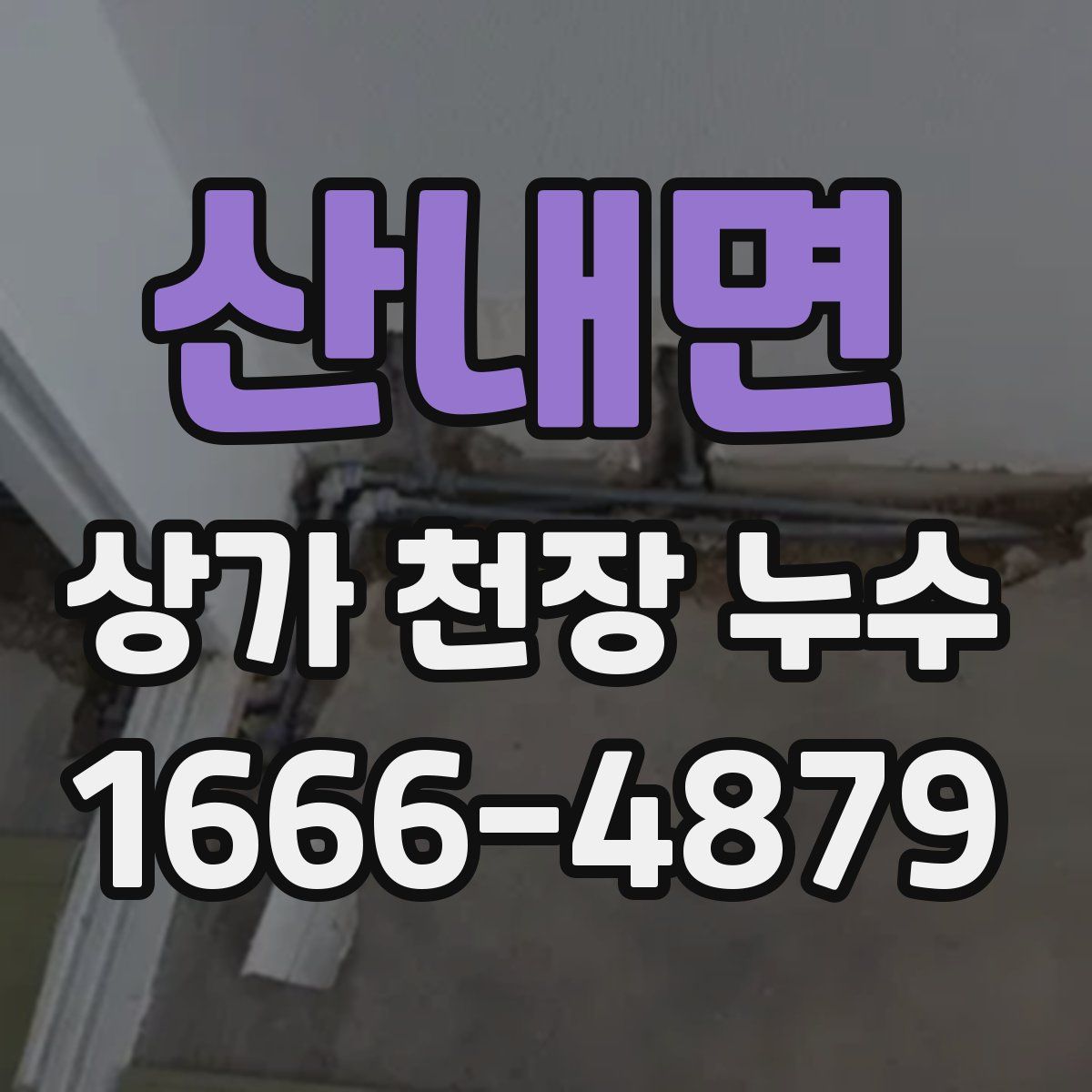 산내면 상가 천장 누수