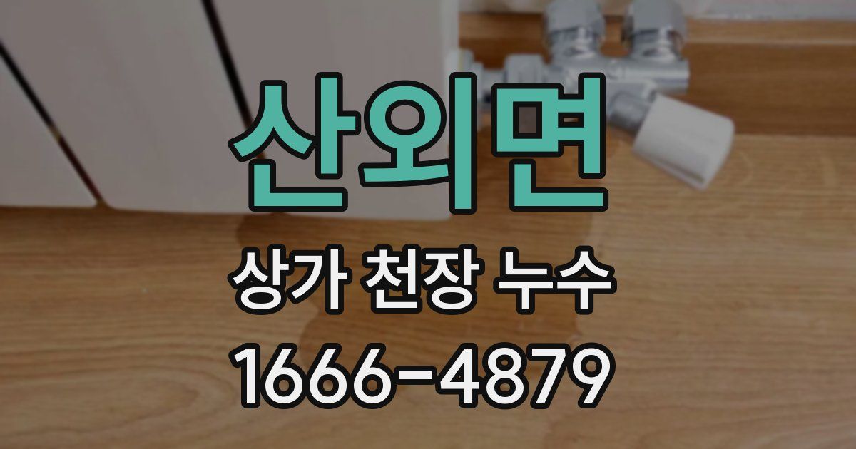 산외면 상가 천장 누수