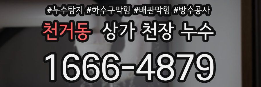 천거동 상가 천장 누수