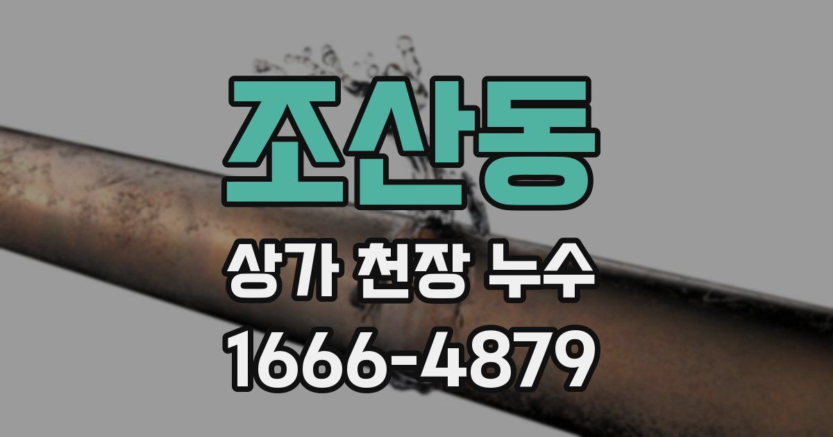 조산동 상가 천장 누수
