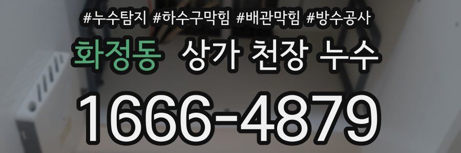 화정동 상가 천장 누수