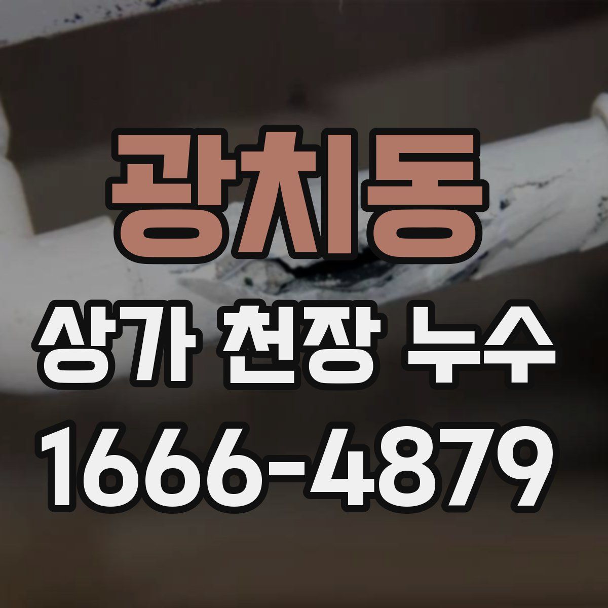 광치동 상가 천장 누수