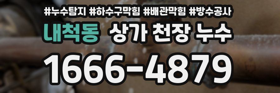 내척동 상가 천장 누수
