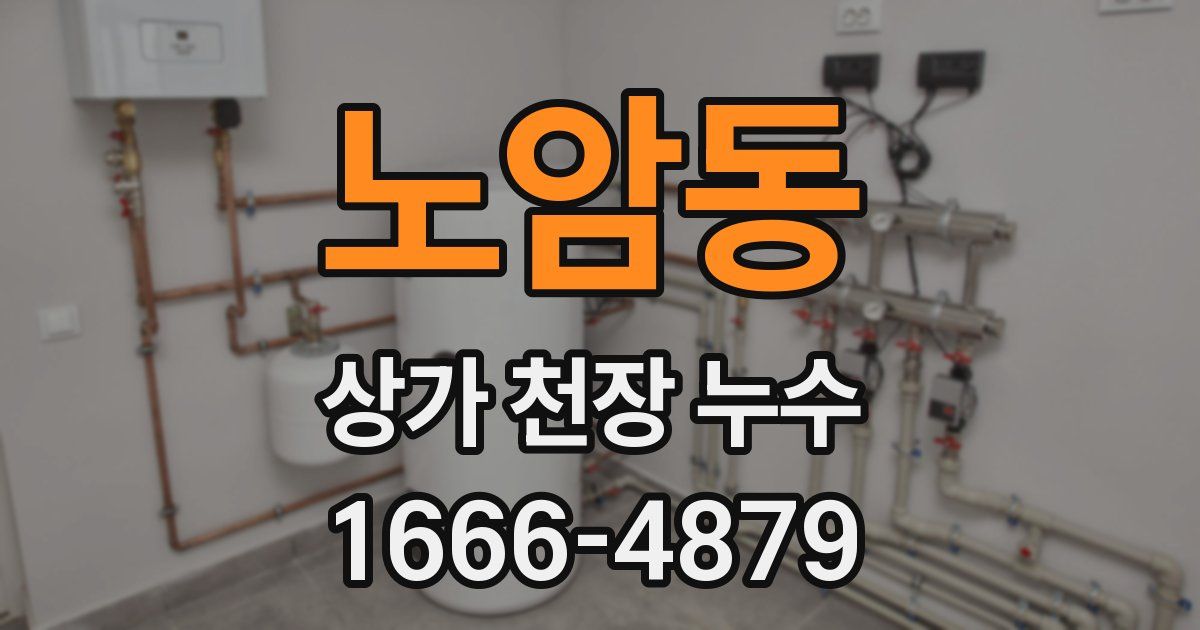 노암동 상가 천장 누수
