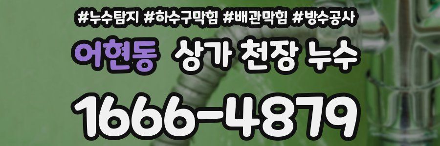 어현동 상가 천장 누수