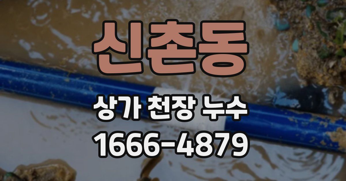 신촌동 상가 천장 누수