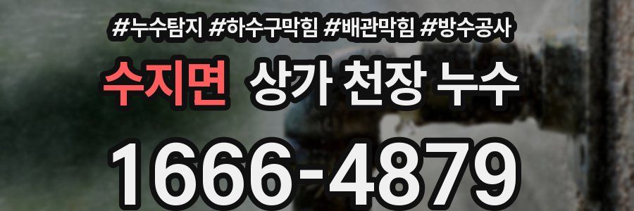 수지면 상가 천장 누수
