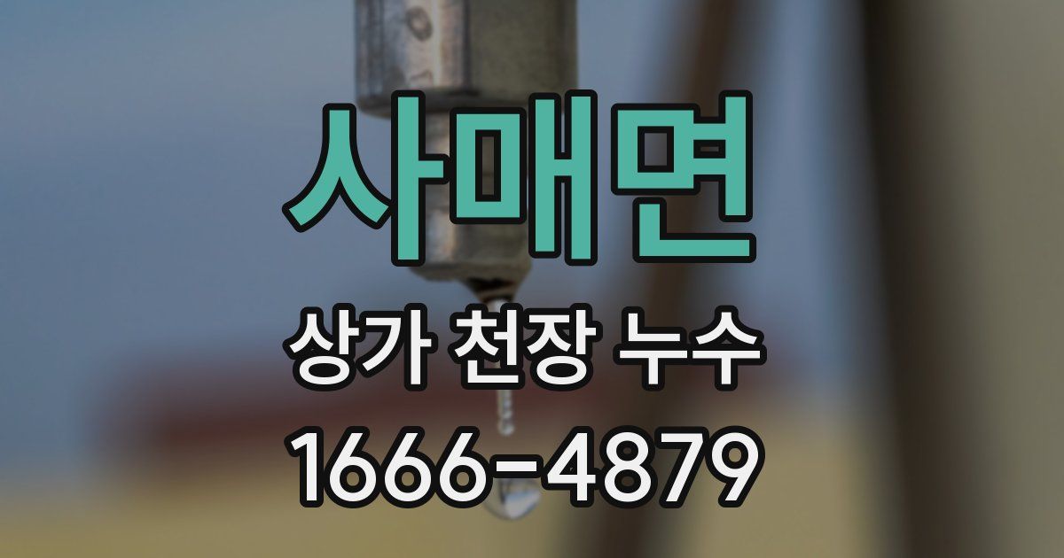 사매면 상가 천장 누수