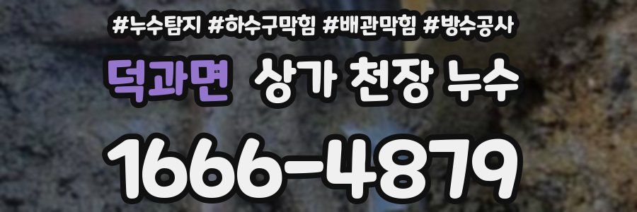 덕과면 상가 천장 누수